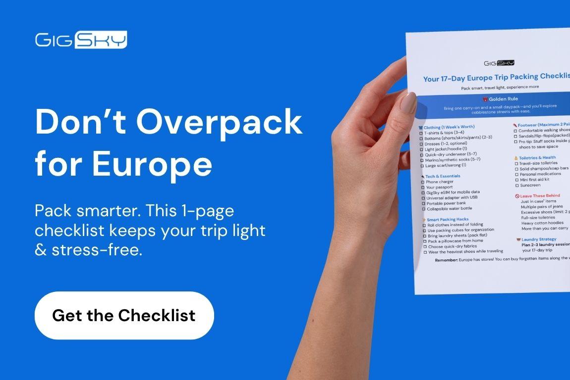 Europe Packing List
