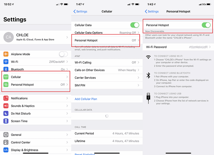 Hotspot on Iphone